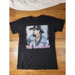 Tim Mcgraw 2014 Sundown Heaven Town Size M Black Tee Shirt